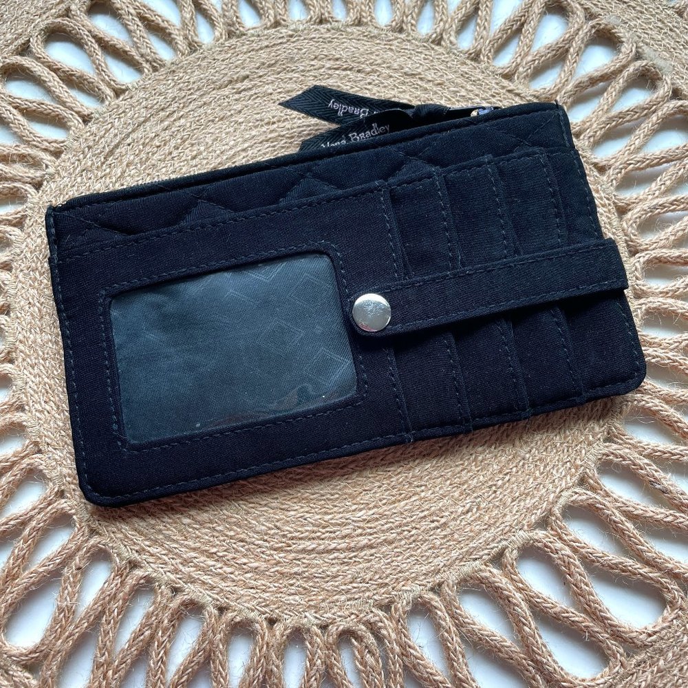 Vera Bradley Black Quilted ID Wallet